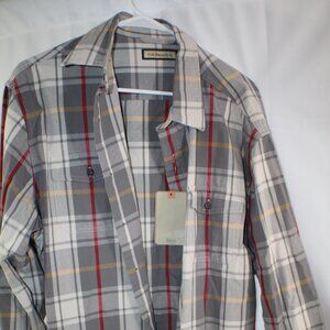 G.H. Bass & Co. Men's Multicolor Plaid Button Up Long sleeve Flannel Shirt Sz L